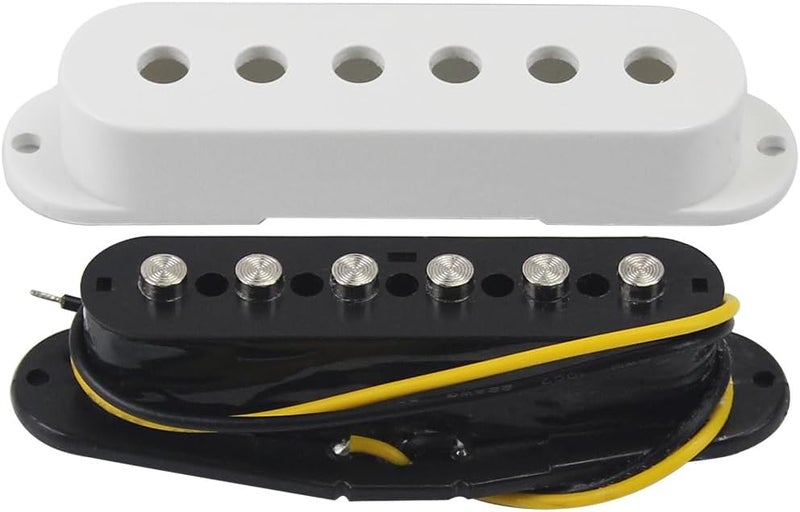 FLEOR Single Coil Pickup Ceramic White Middle Pickup Fit ST Style Electric Guitar - Image 2